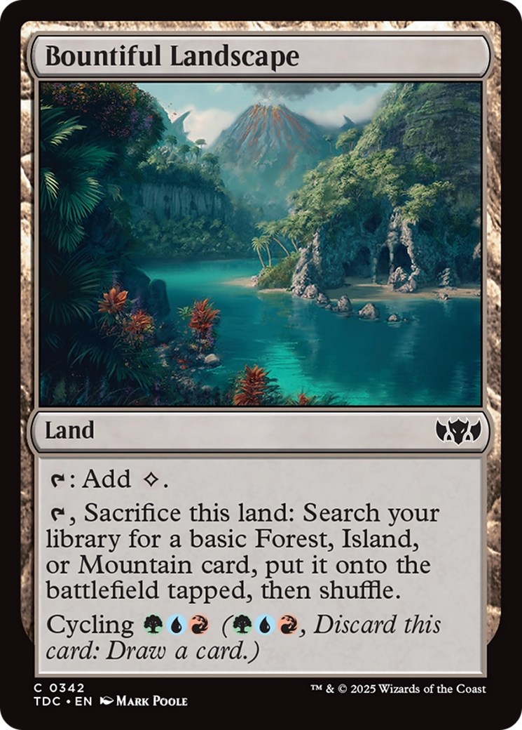 Bountiful Landscape [Tarkir: Dragonstorm Commander] | Shuffle n Cut Hobbies & Games