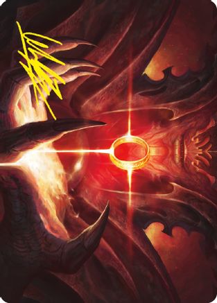 Sol Ring Art Card (Gold-Stamped Signature) (ASLTR-076) [Art Series: Universes Beyond: The Lord of the Rings: Tales of Middle-earth]