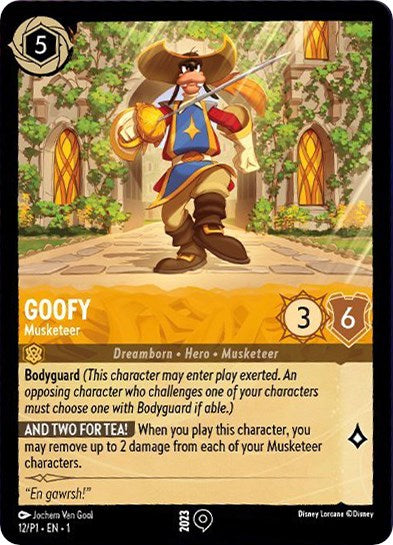 Goofy - Musketeer (12/P1) [Promo Cards] | Shuffle n Cut Hobbies & Games