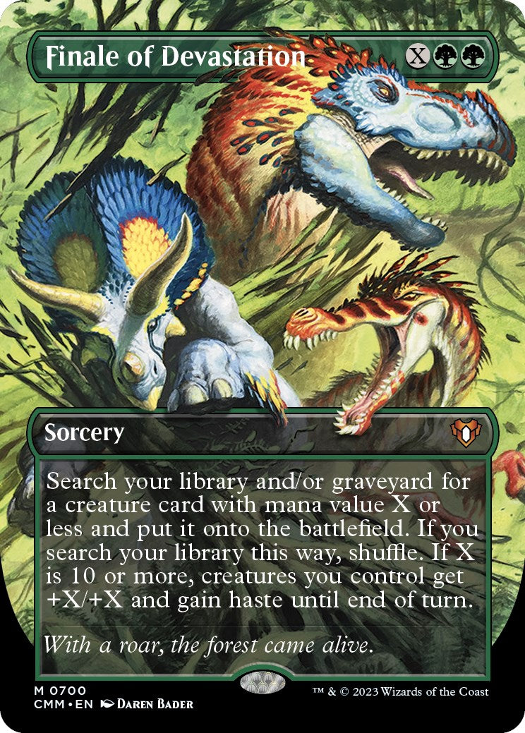 Finale of Devastation (Borderless Alternate Art) [Commander Masters] | Shuffle n Cut Hobbies & Games