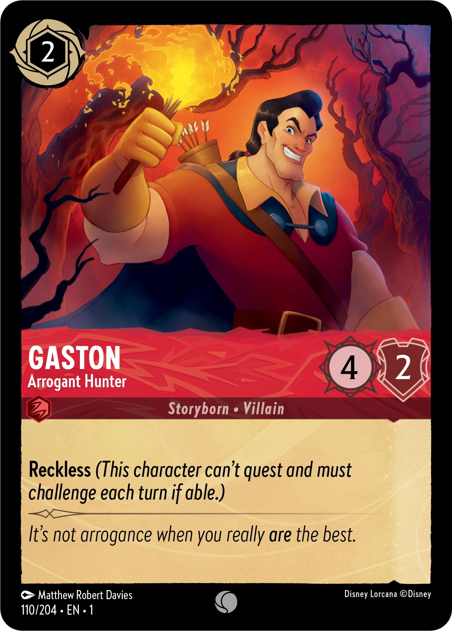 Gaston - Arrogant Hunter (110/204) [The First Chapter] | Shuffle n Cut Hobbies & Games