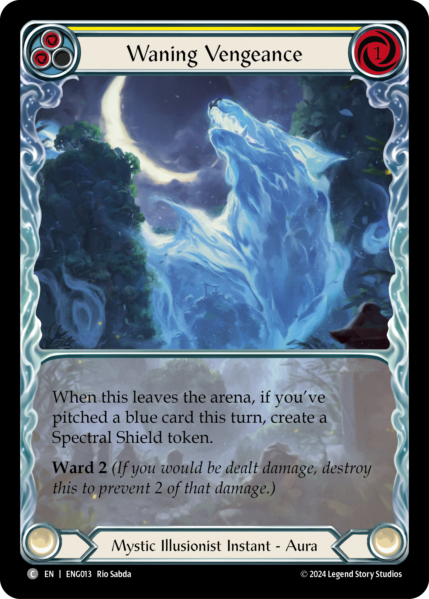 Waning Vengeance (Yellow) [ENG013] (Part the Mistveil Enigma Blitz Deck) | Shuffle n Cut Hobbies & Games