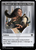 Emblem - Narset of the Ancient Way // Wizard Double-Sided Token (CMM-81 // 71) [Commander Masters]