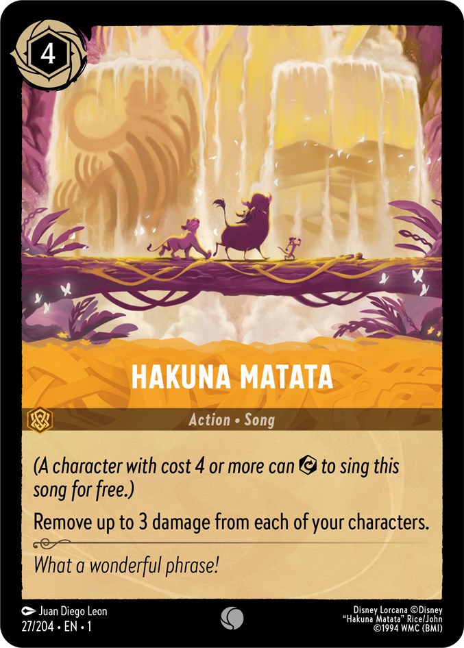 Hakuna Matata (27/204) [The First Chapter] | Shuffle n Cut Hobbies & Games