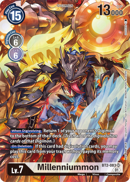 Millenniummon [BT2-083] (1-Year Anniversary Box Topper) [Promotional Cards] | Shuffle n Cut Hobbies & Games