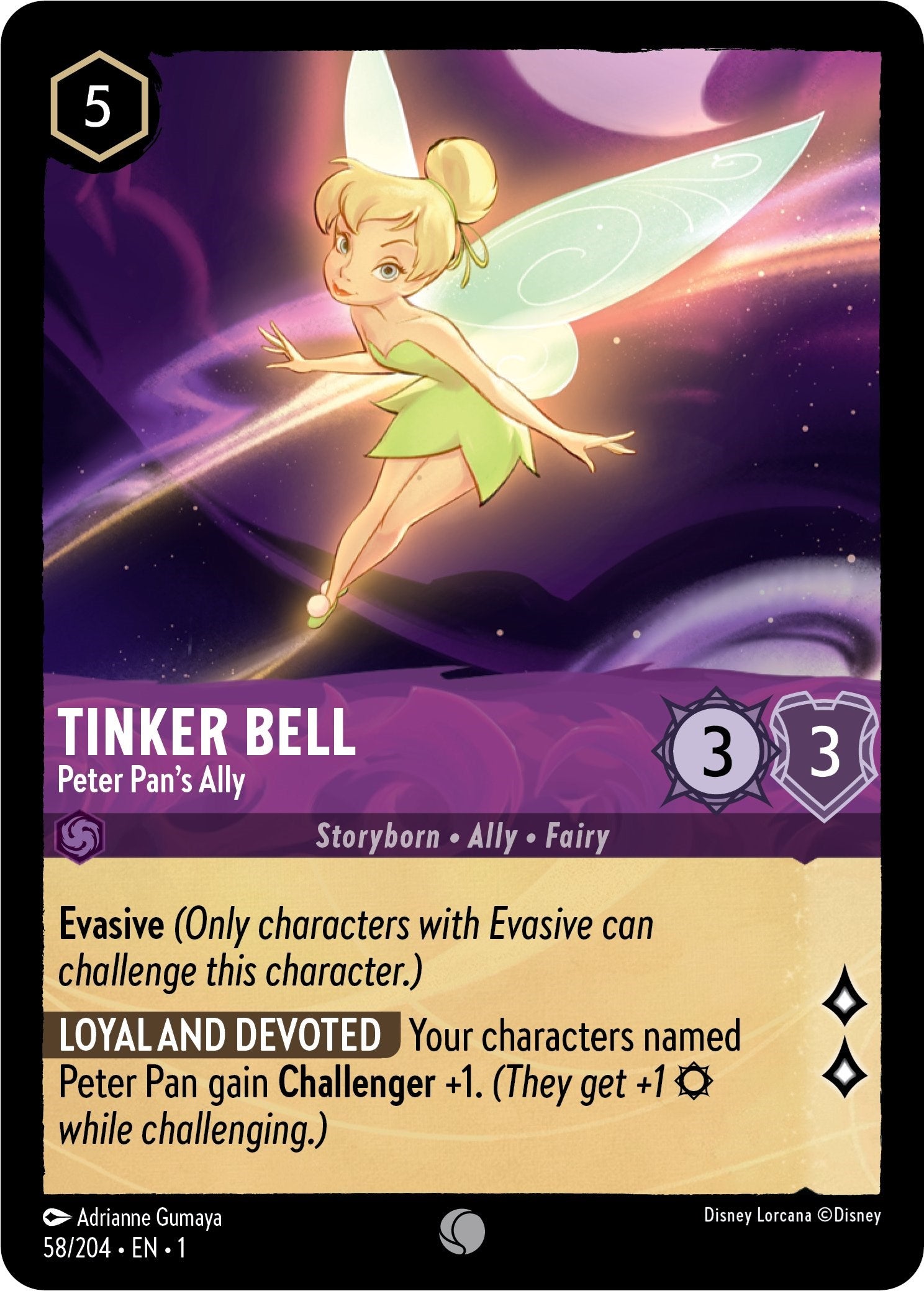 Tinker Bell - Peter Pan's Ally (58/204) [The First Chapter] | Shuffle n Cut Hobbies & Games