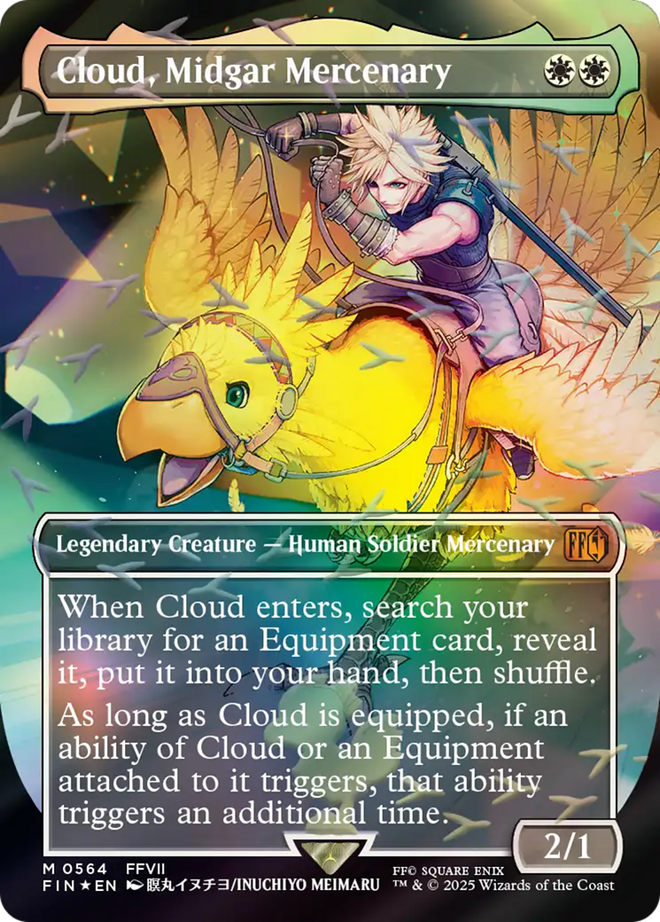 Cloud, Midgar Mercenary (Borderless) (Chocobo Track Foil) [FINAL FANTASY] | Shuffle n Cut Hobbies & Games