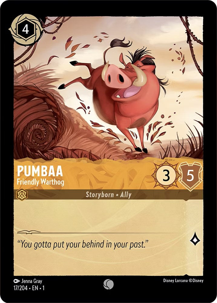 Pumbaa - Friendly Warthog (17/204) [The First Chapter] | Shuffle n Cut Hobbies & Games