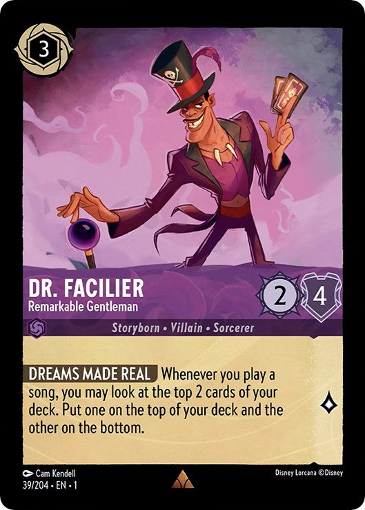 Dr. Facilier - Remarkable Gentleman (39/204) [The First Chapter] | Shuffle n Cut Hobbies & Games