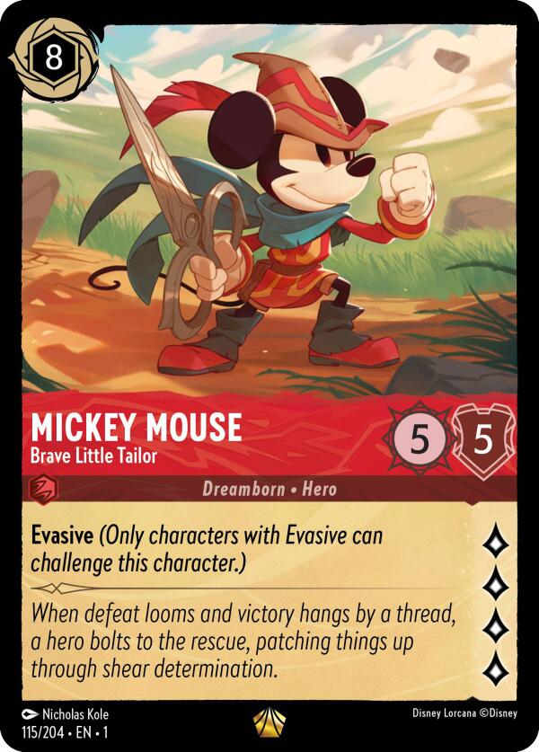 Mickey Mouse - Brave Little Tailor (115/204) [The First Chapter] | Shuffle n Cut Hobbies & Games