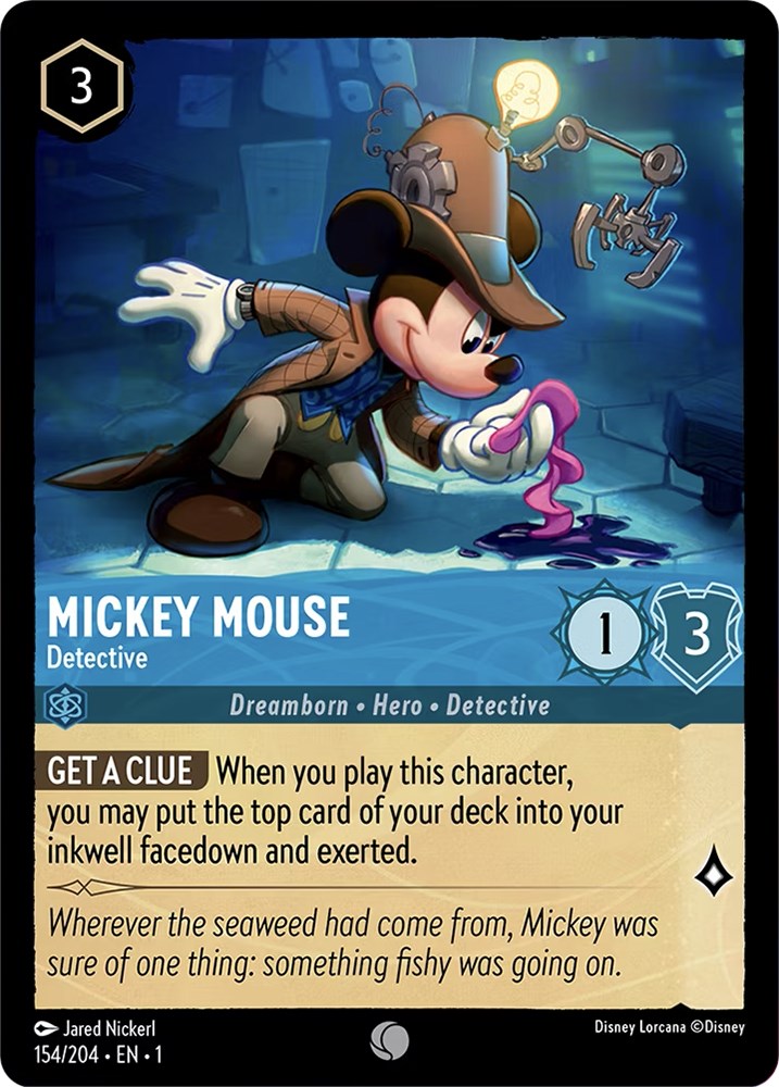 Mickey Mouse - Detective (154/204) [The First Chapter] | Shuffle n Cut Hobbies & Games