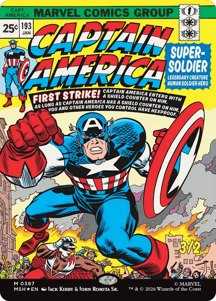 Captain America, Super-Soldier (Borderless) [Marvel Super Heroes] | Shuffle n Cut Hobbies & Games
