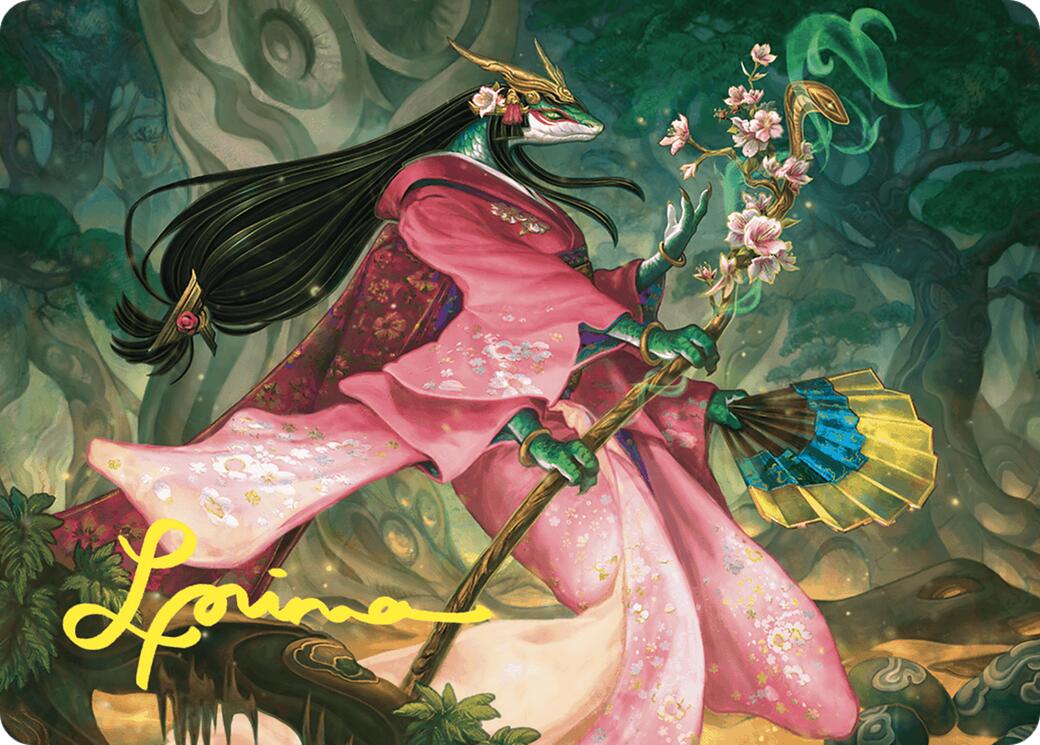 Sakiko, Mother of Summer Art Card (Gold-Stamped Signature) [Commander Masters Art Series] | Shuffle n Cut Hobbies & Games