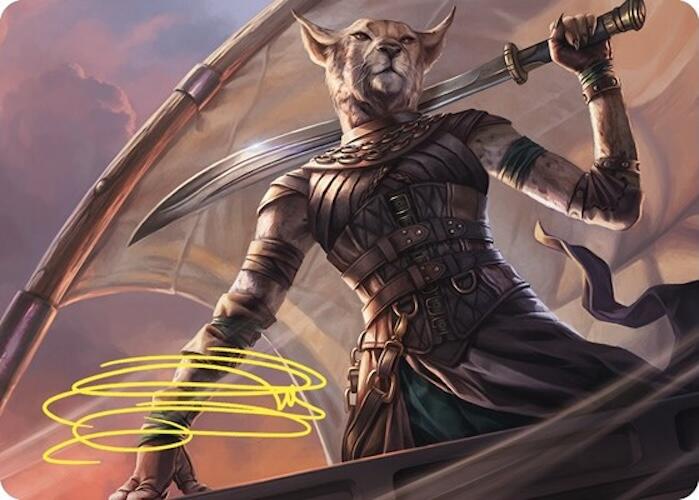 Mirri, Weatherlight Duelist Art Card (Gold-Stamped Signature) [Commander Masters Art Series] | Shuffle n Cut Hobbies & Games