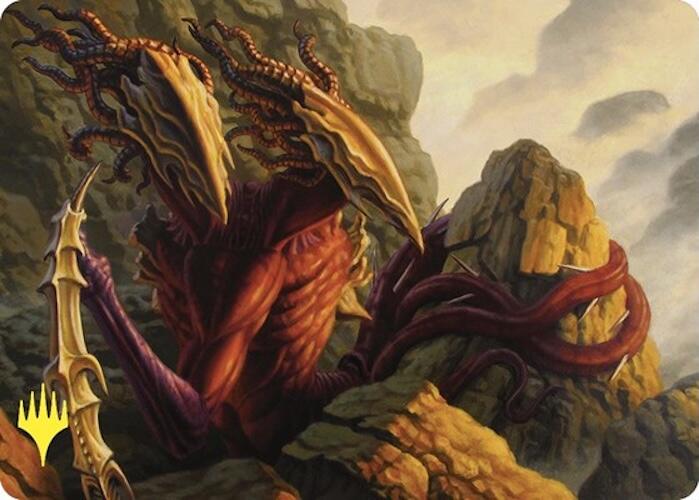 Two-Headed Sliver Art Card (Gold-Stamped) [Commander Masters Art Series] | Shuffle n Cut Hobbies & Games