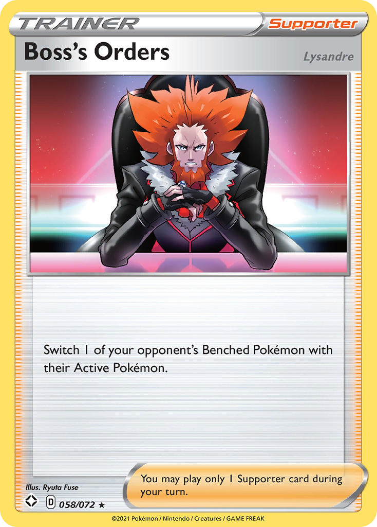 Boss's Orders (058/072) (Deck Exclusive) [Sword & Shield: Shining Fates] | Shuffle n Cut Hobbies & Games