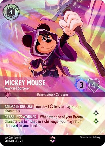 Mickey Mouse - Wayward Sorcerer (Enchanted) (208/204) [The First Chapter] | Shuffle n Cut Hobbies & Games