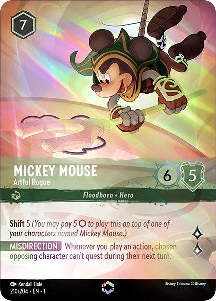 Mickey Mouse - Artful Rogue (Enchanted) (210/204) [The First Chapter] | Shuffle n Cut Hobbies & Games