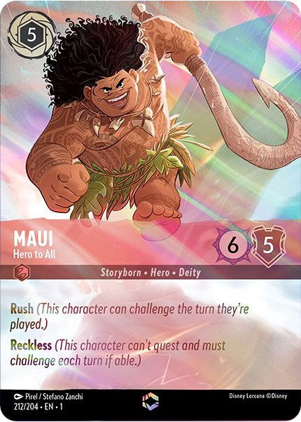 Maui - Hero to All (Enchanted) (212/204) [The First Chapter] | Shuffle n Cut Hobbies & Games