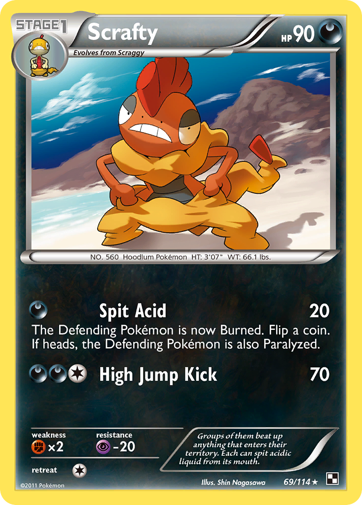 Scrafty (69/114) [Black & White: Base Set] | Shuffle n Cut Hobbies & Games