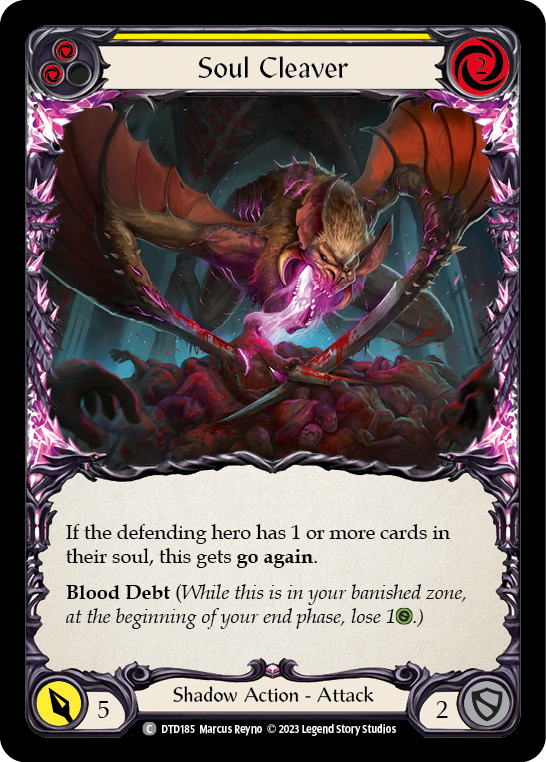 Soul Cleaver (Yellow) [DTD185] (Dusk Till Dawn)  Rainbow Foil | Shuffle n Cut Hobbies & Games