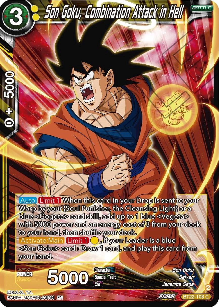 Son Goku, Combination Attack in Hell (BT22-108) [Critical Blow] | Shuffle n Cut Hobbies & Games