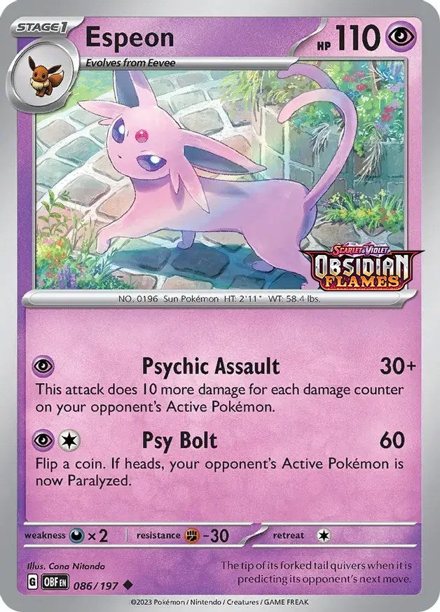 Espeon (086/197) (Best Buy Exclusive) [Scarlet & Violet: Black Star Promos] | Shuffle n Cut Hobbies & Games