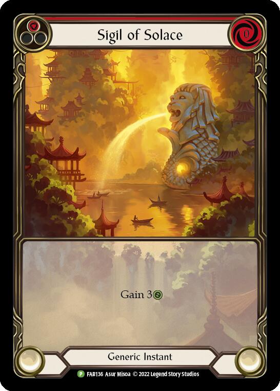 Sigil of Solace [FAB0136] (Promo)  Rainbow Foil | Shuffle n Cut Hobbies & Games