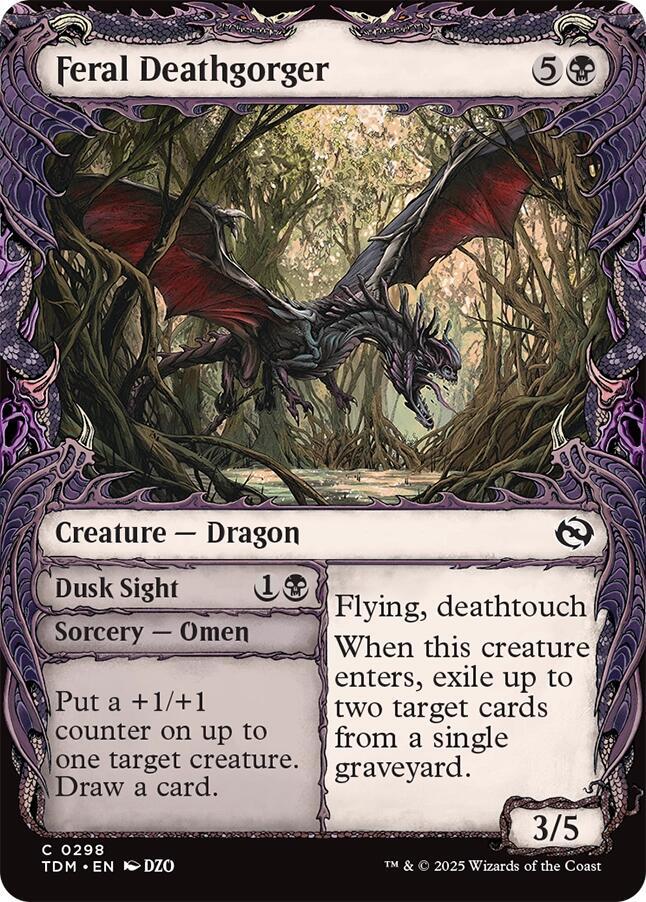 Feral Deathgorger (Showcase) [Tarkir: Dragonstorm] | Shuffle n Cut Hobbies & Games