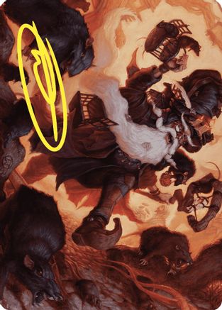Tattered Ratter Art Card (Gold-Stamped Signature) (ASWOE-020) [Art Series: Wilds of Eldraine]