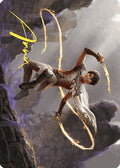Kellan, the Fae-Blooded Art Card (Gold-Stamped Signature) (ASWOE-039) [Art Series: Wilds of Eldraine]