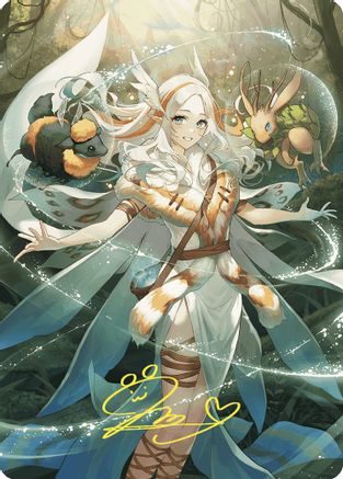 Greater Auramancy Anime Art Card (Gold-Stamped Signature) (ASWOE-076) [Art Series: Wilds of Eldraine]