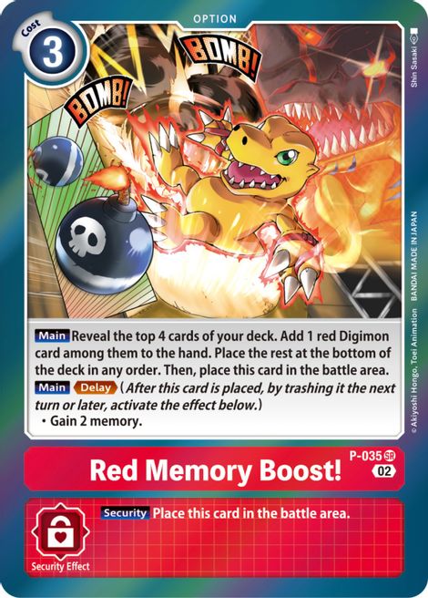 Red Memory Boost! [P-035] (Resurgence Booster) [Promotional Cards] | Shuffle n Cut Hobbies & Games