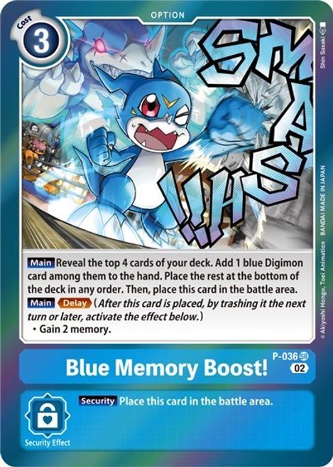 Blue Memory Boost! [P-036] (Resurgence Booster) [Promotional Cards] | Shuffle n Cut Hobbies & Games