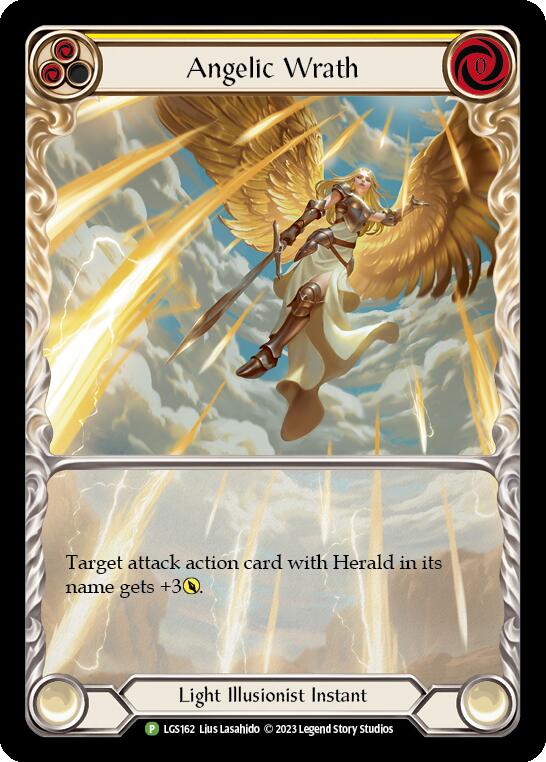 Angelic Wrath (Yellow) [LGS162] (Promo)  Rainbow Foil | Shuffle n Cut Hobbies & Games