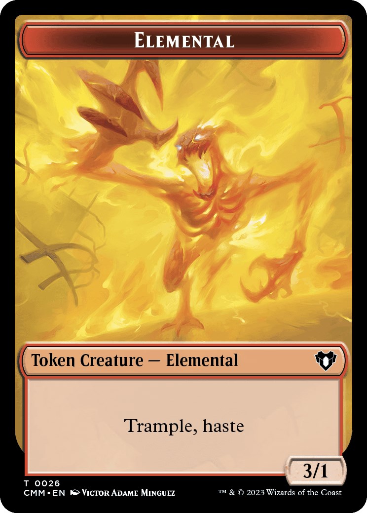 Elemental (0026) // Emblem - Teferi, Temporal Archmage Double-Sided Token [Commander Masters Tokens] | Shuffle n Cut Hobbies & Games