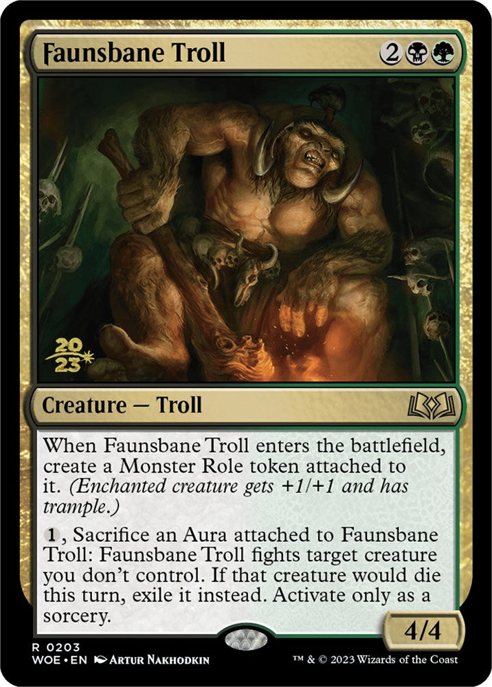 Faunsbane Troll [Wilds of Eldraine Prerelease Promos] | Shuffle n Cut Hobbies & Games