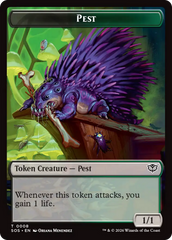 Professor Dellian Fel // Pest (0008) Double-Sided Token [Secrets of Strixhaven Tokens] | Shuffle n Cut Hobbies & Games
