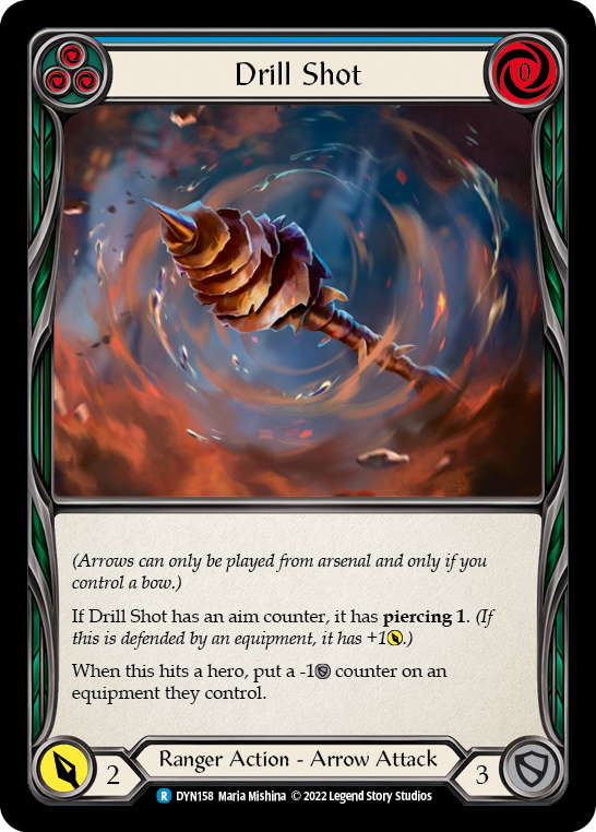 Drill Shot (Blue) [DYN158] (Dynasty)  Rainbow Foil | Shuffle n Cut Hobbies & Games