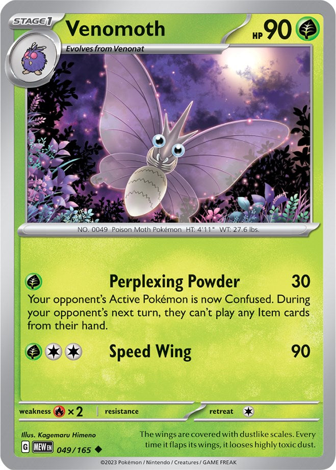 Venomoth (049/165) [Scarlet & Violet 151] | Shuffle n Cut Hobbies & Games
