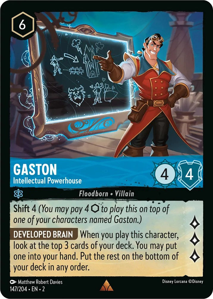 Gaston - Intellectual Powerhouse (147/204) [Rise of the Floodborn] | Shuffle n Cut Hobbies & Games