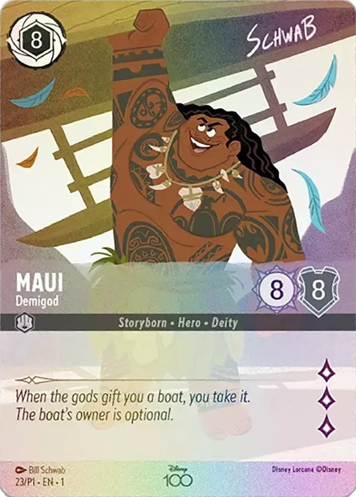 Maui - Demigod (Enchanted) (23) [Disney100 Promos] | Shuffle n Cut Hobbies & Games