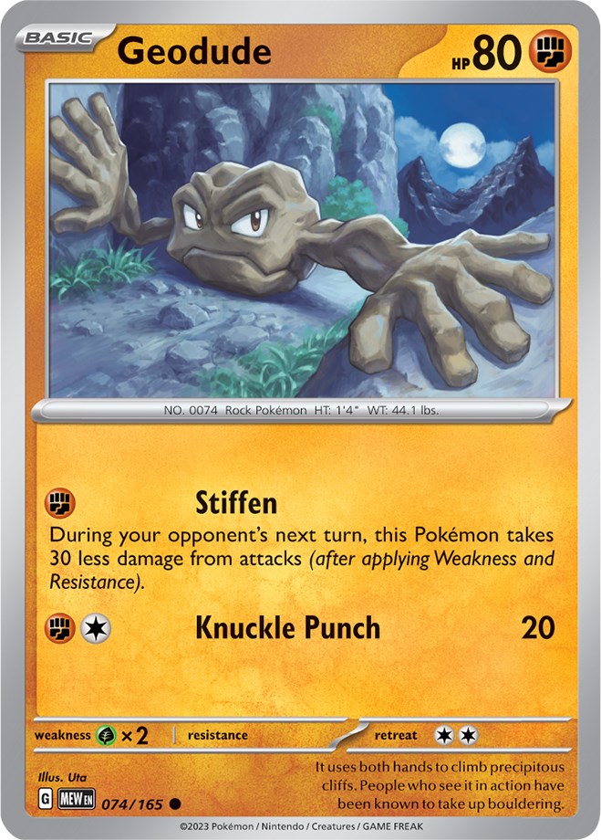 Geodude (074/165) [Scarlet & Violet 151] | Shuffle n Cut Hobbies & Games