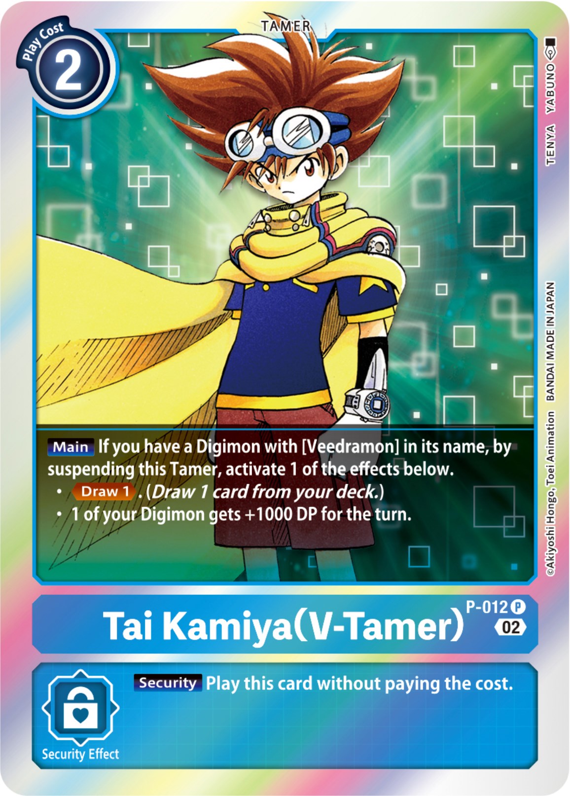 Tai Kamiya (V-Tamer) [P-012] (Resurgence Booster Reprint) [Resurgence Booster] | Shuffle n Cut Hobbies & Games