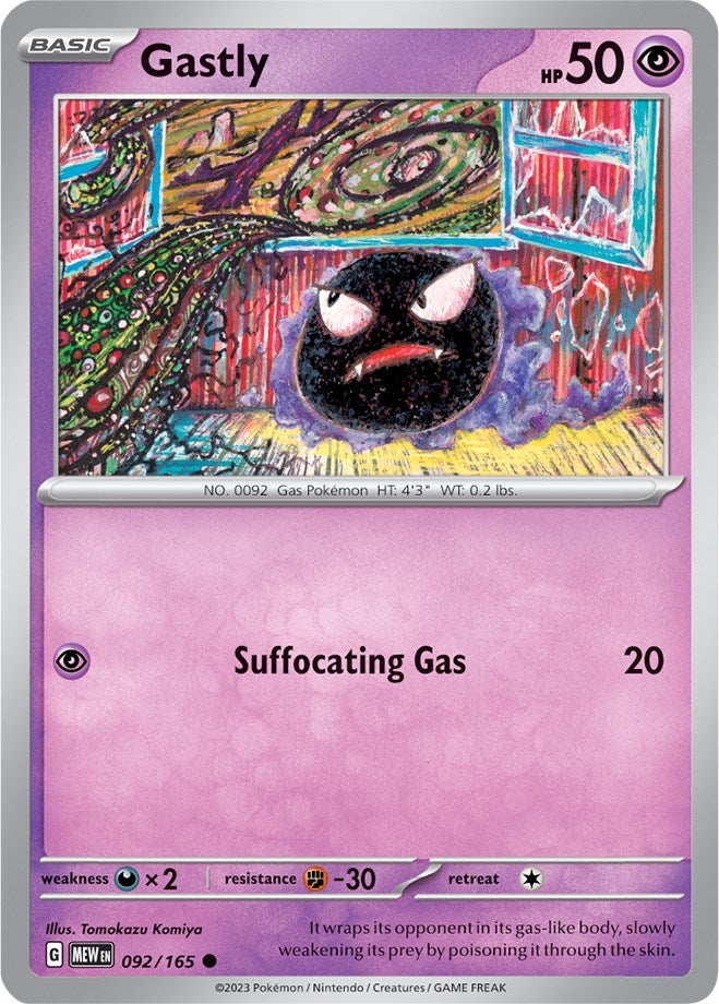 Gastly (092/165) [Scarlet & Violet 151] | Shuffle n Cut Hobbies & Games