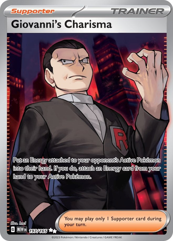 Giovanni's Charisma (197/165) [Scarlet & Violet 151] | Shuffle n Cut Hobbies & Games