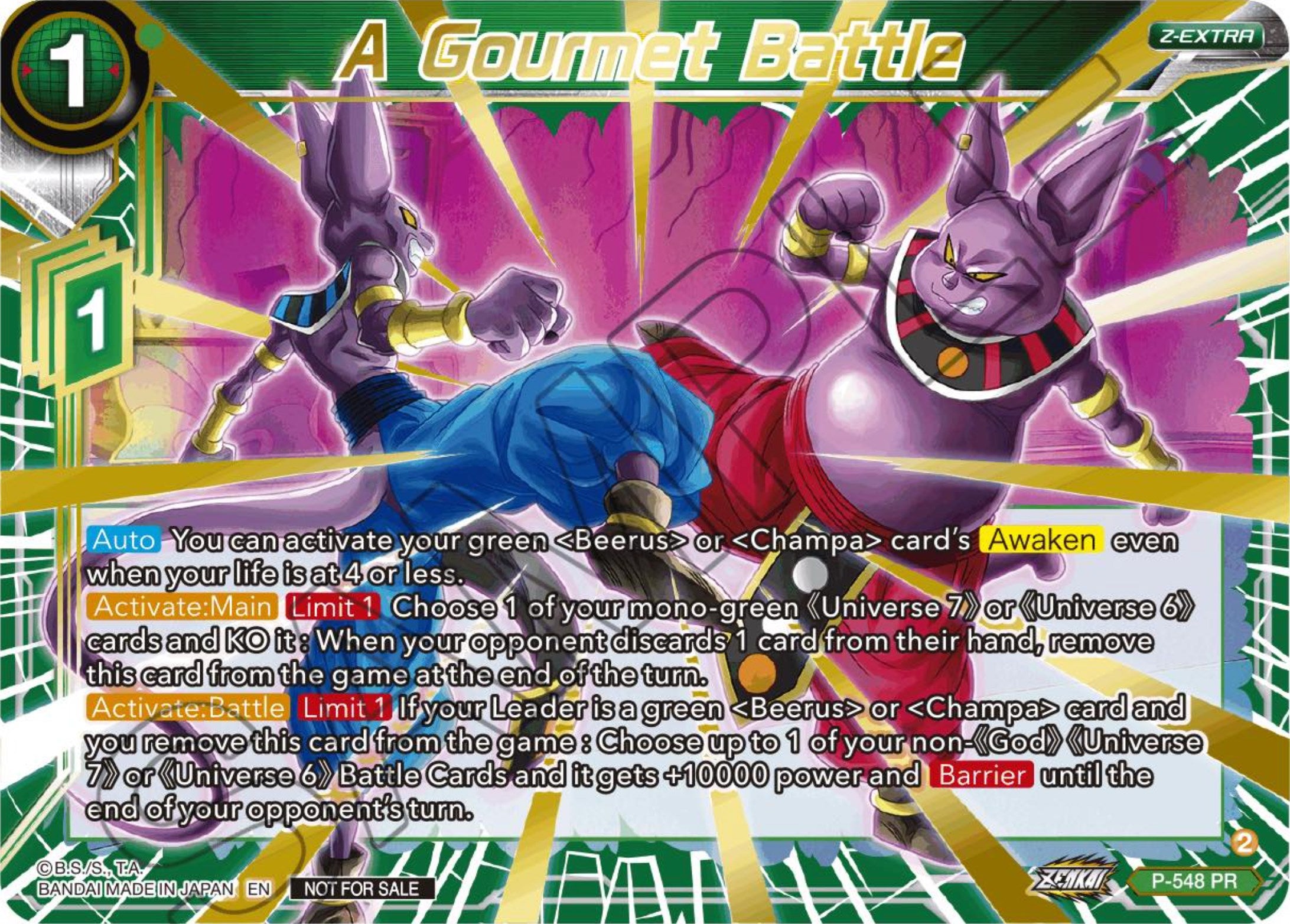 A Gourmet Battle (Championship Z Extra Card Pack 2023) (P-548) [Tournament Promotion Cards] | Shuffle n Cut Hobbies & Games