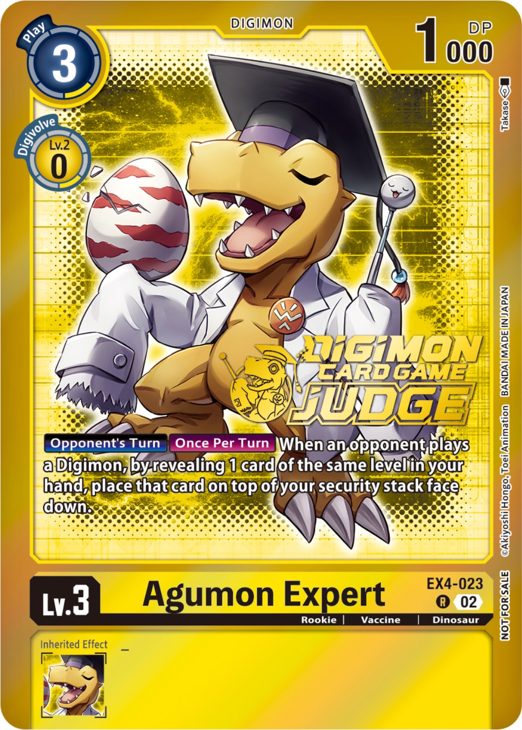 Agumon Expert [EX4-023] (Judge Pack 4) [Alternative Being Booster Promos] | Shuffle n Cut Hobbies & Games