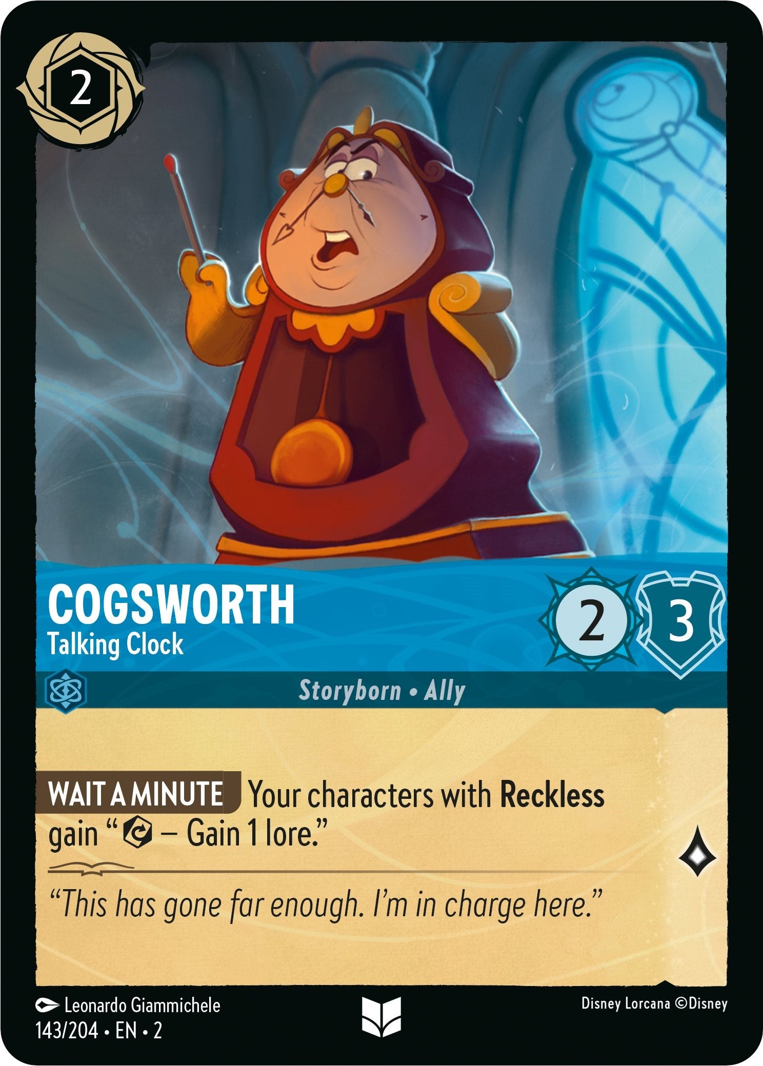 Cogsworth - Talking Clock (143/204) [Rise of the Floodborn] | Shuffle n Cut Hobbies & Games