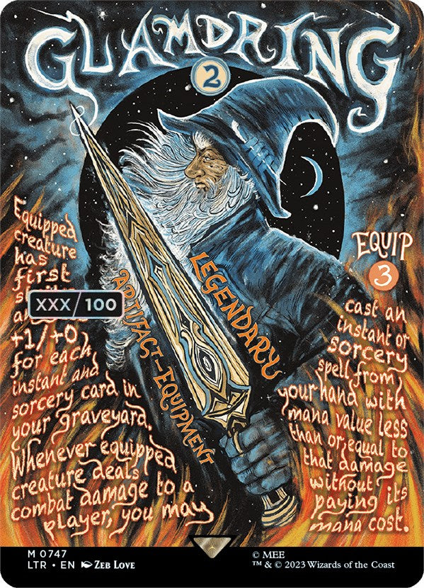 Glamdring (Borderless Poster) (Serialized) [The Lord of the Rings: Tales of Middle-Earth] | Shuffle n Cut Hobbies & Games